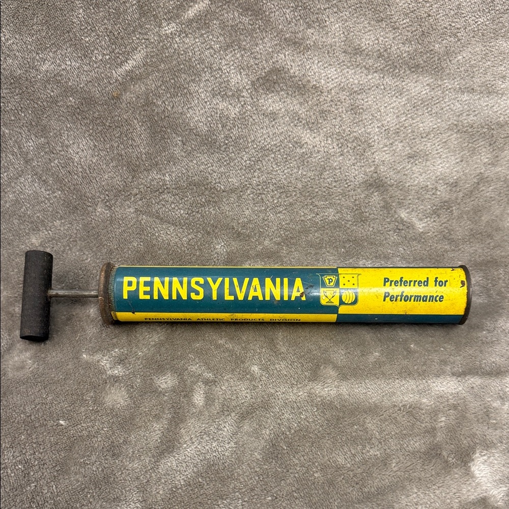 Vintage Tin Litho Pennsylvania Athletic Products Basketball Pump General Tire B
